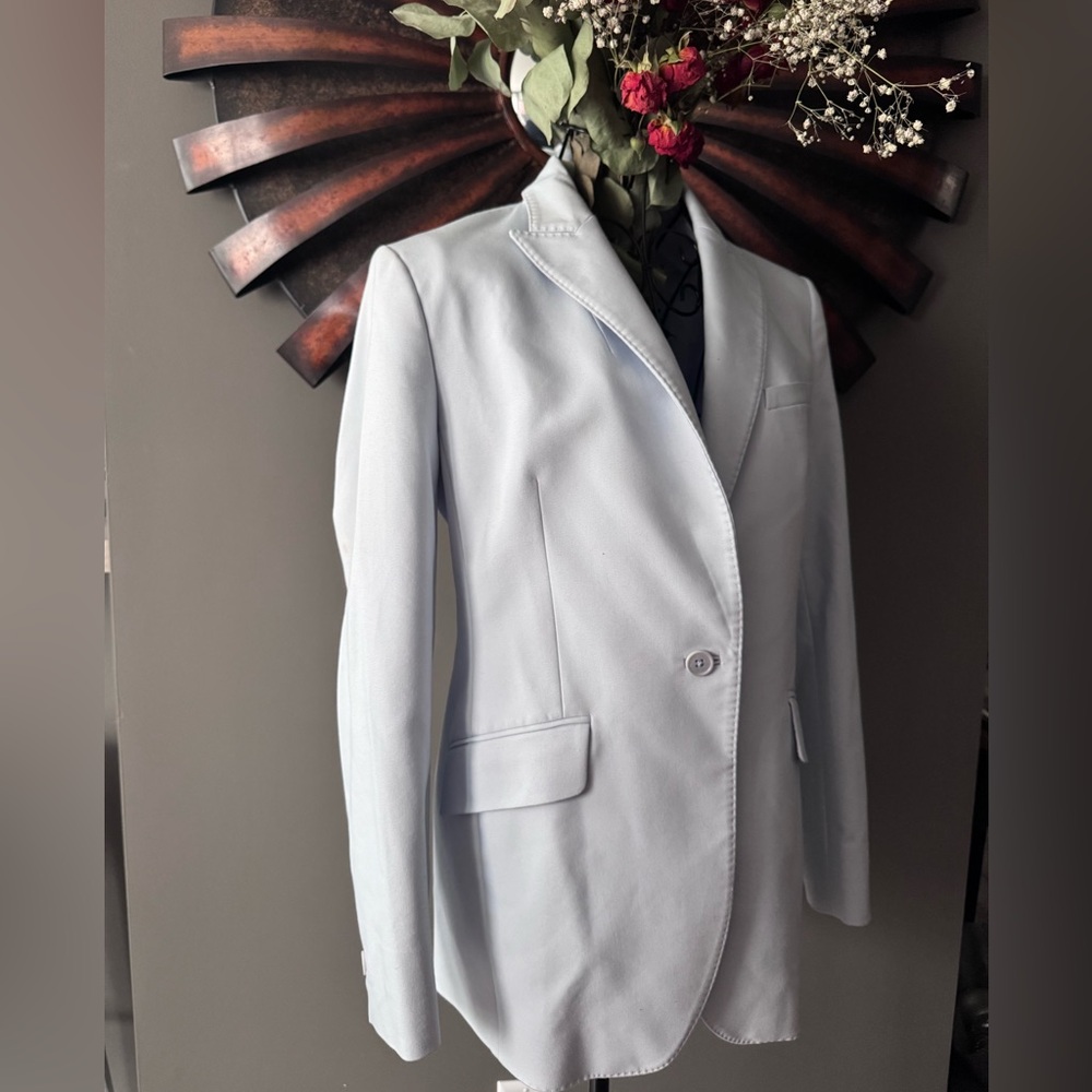 Light Powder Blue Blazer.